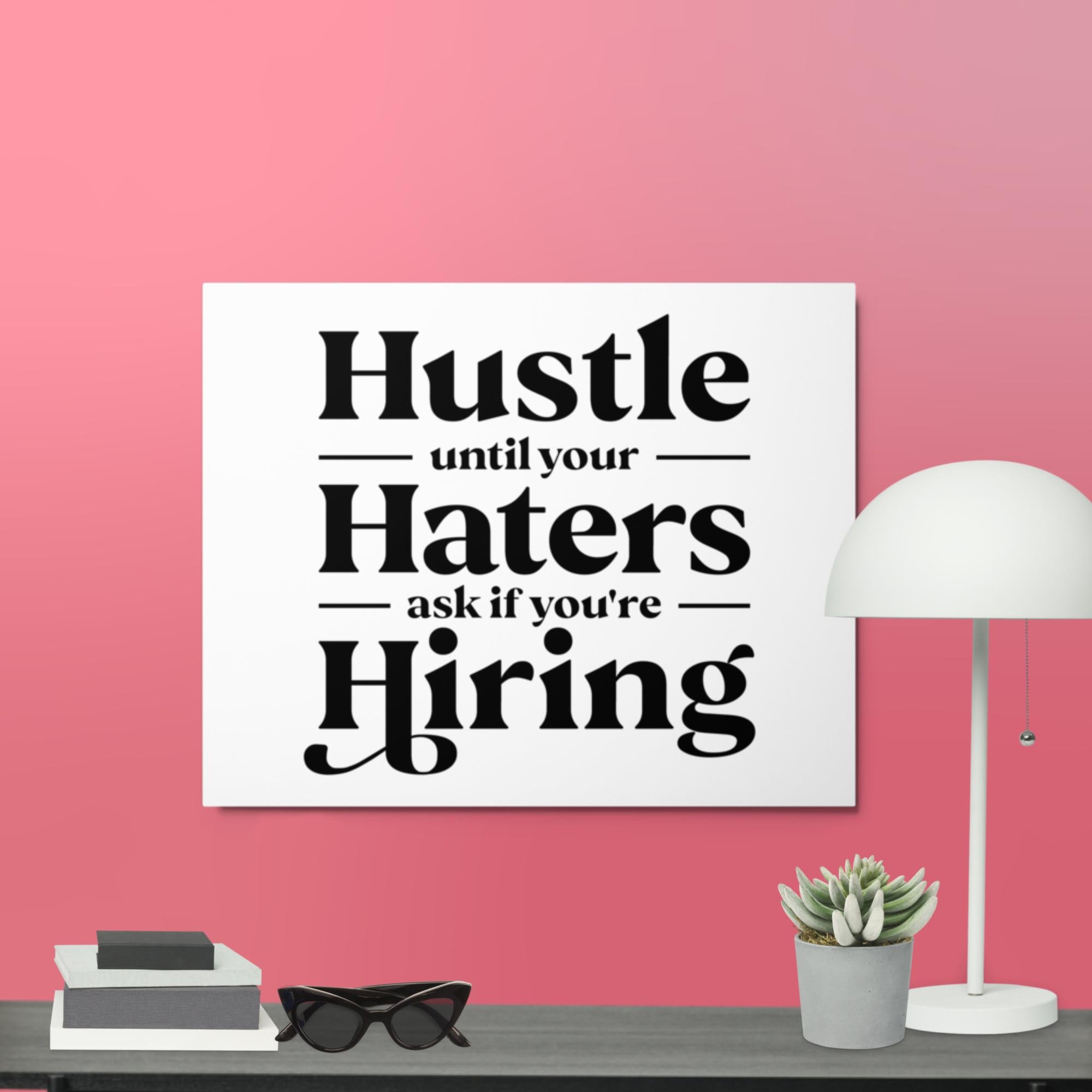 HUSTLE Metal print