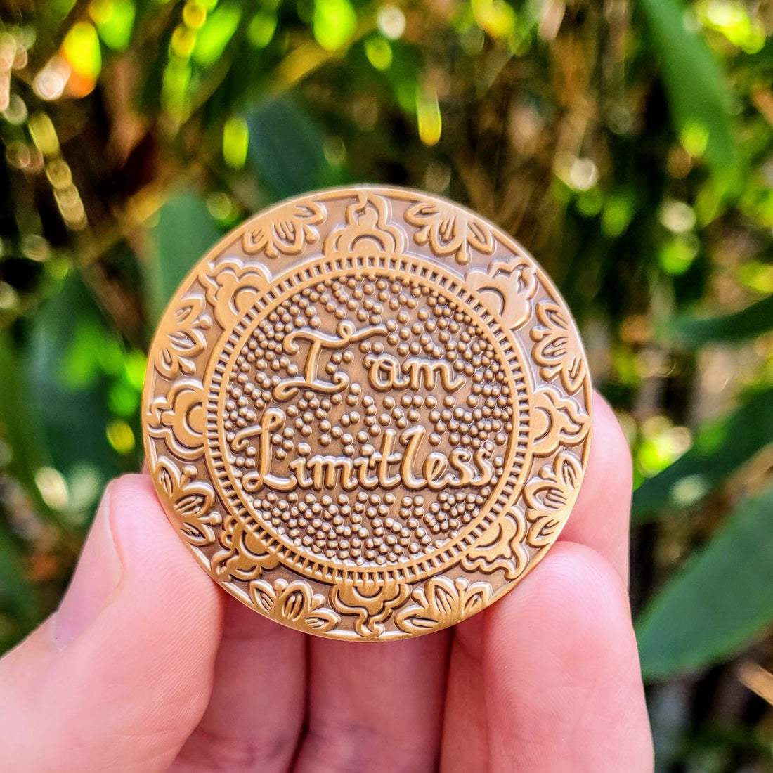 I Am Limitless Mantra Medallion - Gold