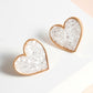 Stardust Glitter Heart Stud Earrings