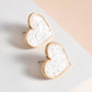 Stardust Glitter Heart Stud Earrings
