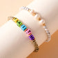 Inspirational Pearl Stones Bracelet Set