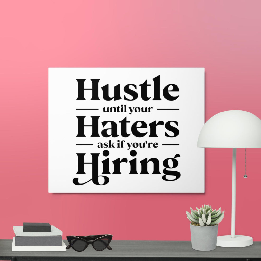 HUSTLE Metal print
