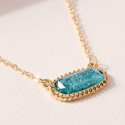Gemstone Charm Short Necklace