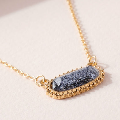 Gemstone Charm Short Necklace